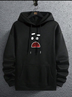 1 Pc Men's Fleece Printed Hoodie